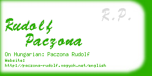 rudolf paczona business card